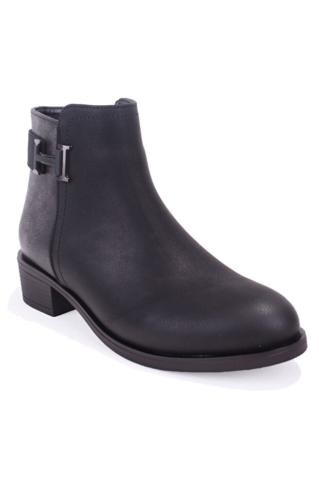 Dza07-6822164 Black Daily Heeled Women's Boots