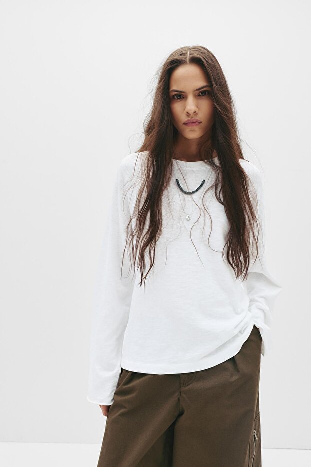 Reglan uzun kollu tişört - 1