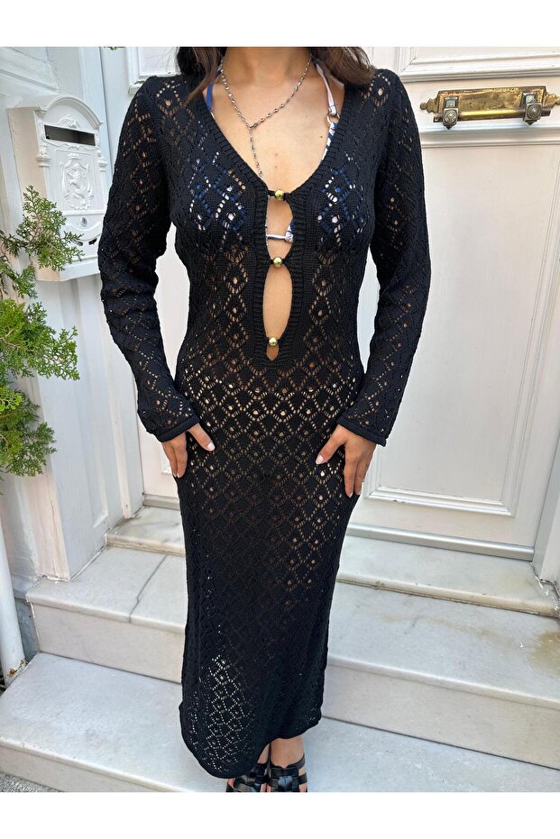 πλεκτό φόρεμα παραλίας - 2