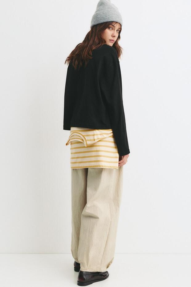 Boxy uzun kollu tişört - 4