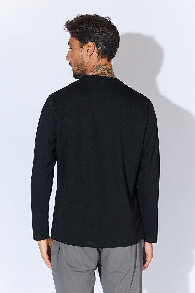 Bisiklet Yaka Regular Fit Basic T-Shirt - Siyah | MEW221705-01 - 6