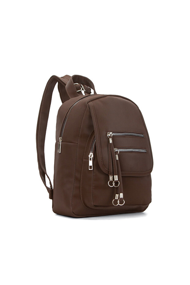 Women's Flap Zip Detail Everyday Backpack