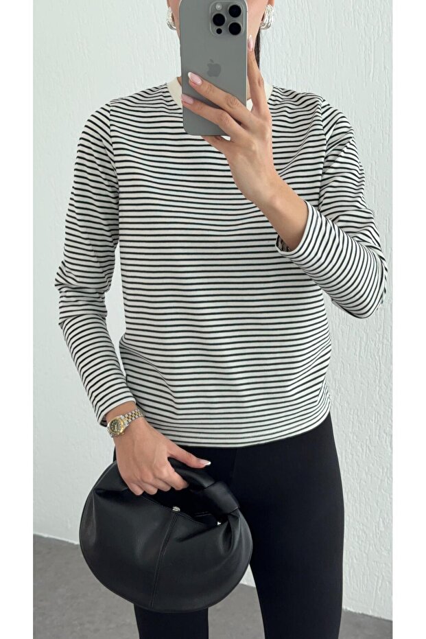 Siyah Çizgili Tok Basic - 3