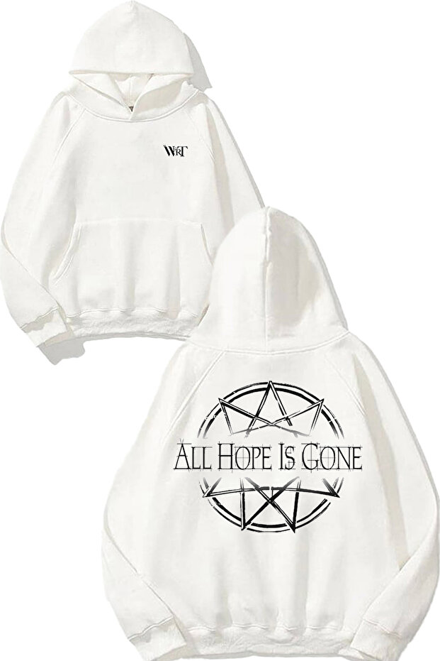 Slipknot Rock Music 12 Design Back Printed White Hooded Sweatshirt