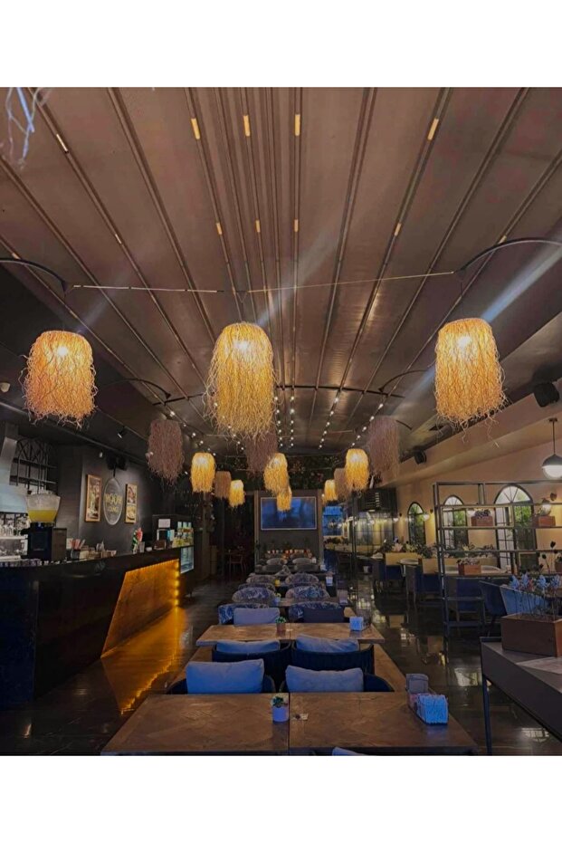 Hasır Avize Hasır Saçaklı Rafya Avize - 4