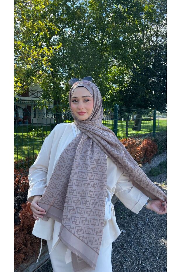 kadın Ebray Pamuk İpek Şal - 2