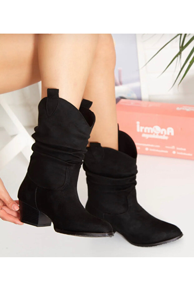 Tokyo Complete Black Calf Suede 6 cm Heel Dallas Boots Bottie