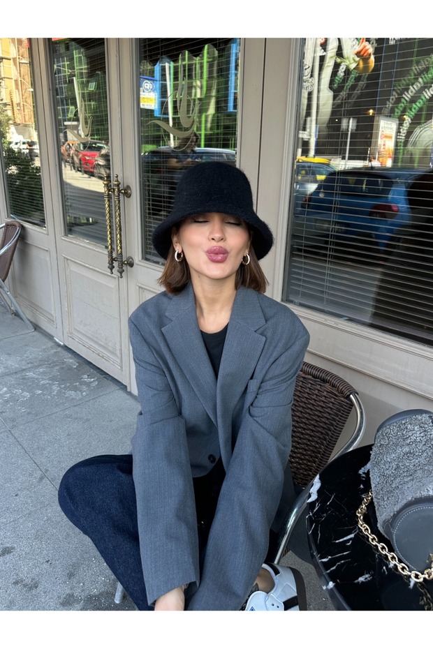 ALPAKA LÜKS BUCKET ŞAPKA - 4