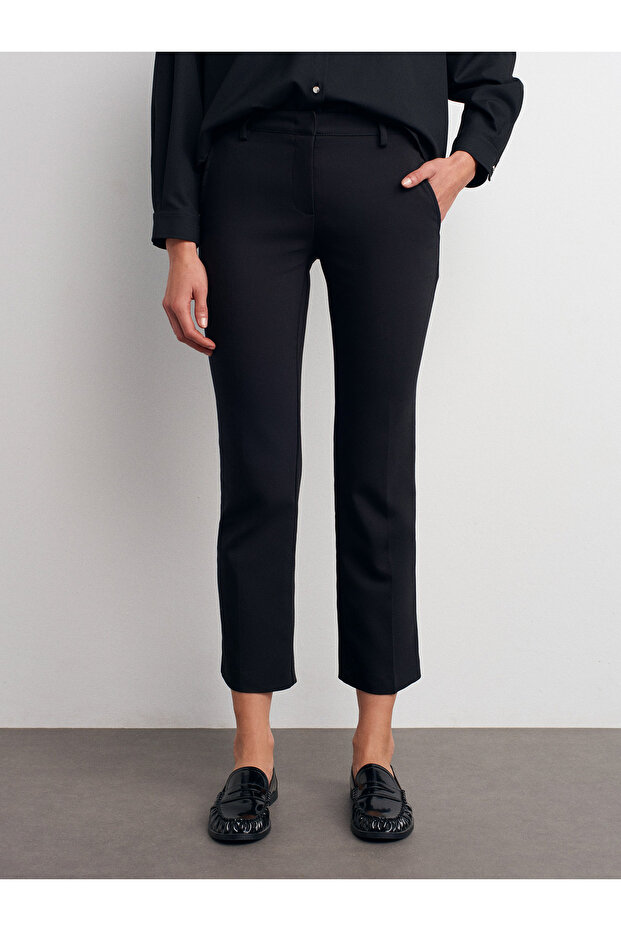 72185 Crop Pantolon-Siyah - 5