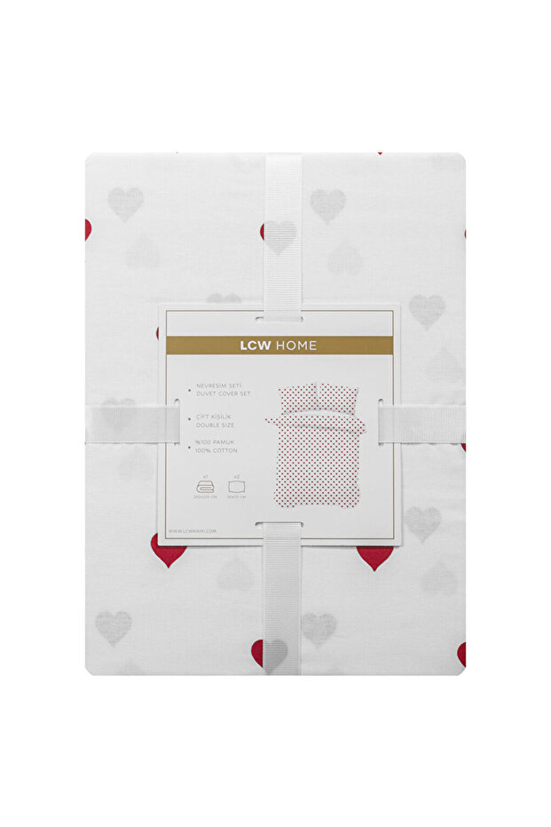 Sparkling Choices from Shining Store |   Heart Printed Double Duvet Cover Set - 7