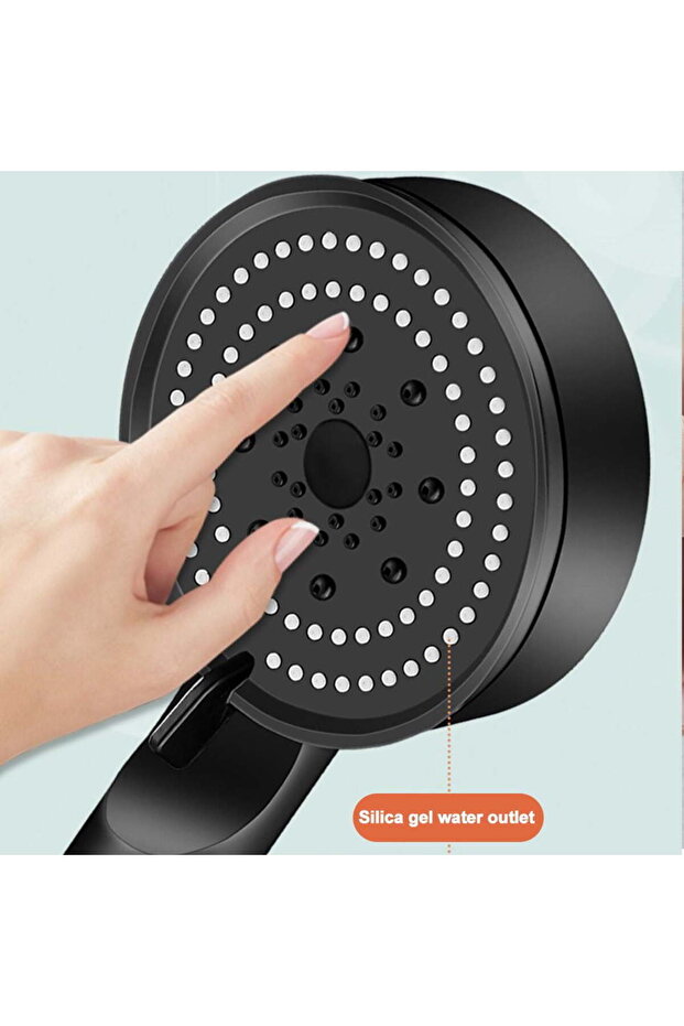 High Pressure Shower Head,Handheld 5 Modes Adjustable,with Visible Turbofan Blades,360° Rotating - 6