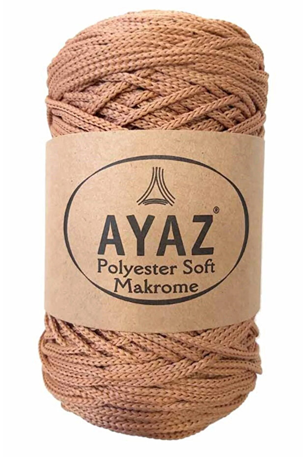 Polyester Soft Makrome İpi 1221 Sütlü Kahve - 1