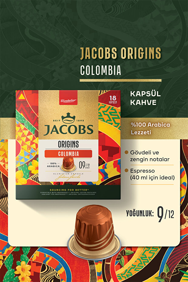 Origins Colombia Nespresso Uyumlu Alüminyum Kapsül Kahve 36 Kapsül - 2