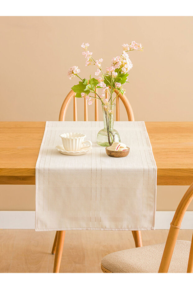 Sparkling Choices from Shining Store |   Stripe Embroidered Runner 45X150 cm - 2