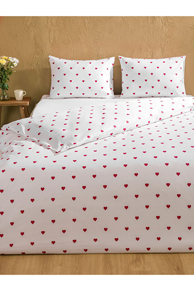 Sparkling Choices from Shining Store |   Heart Printed Double Duvet Cover Set - 1
