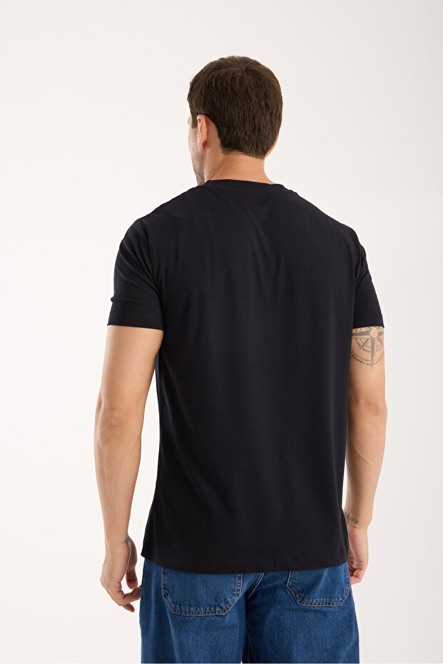 Siyah Basic T-Shirt - 4