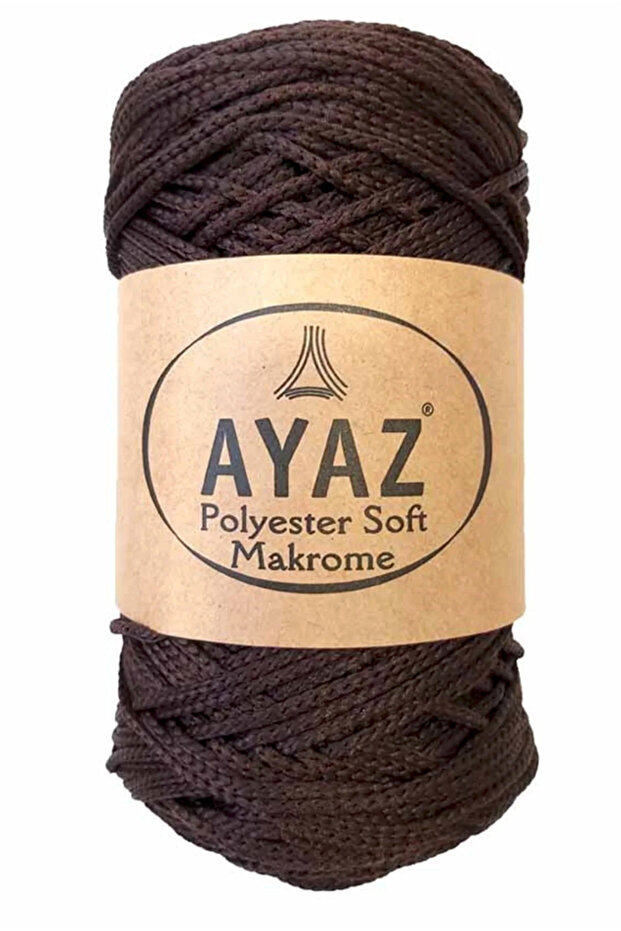 خيط مكرامية ناعم من البوليستر 6195 بني - 1