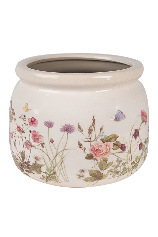 Multicolored ceramic flower pot 20x15 cm - 1
