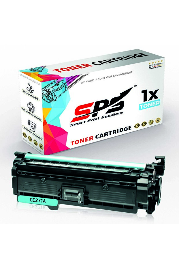 SPS Compatible Toner Cartridges for HP | CE271A 650A | 1x Cyan | Yield upto 15,000 Pages