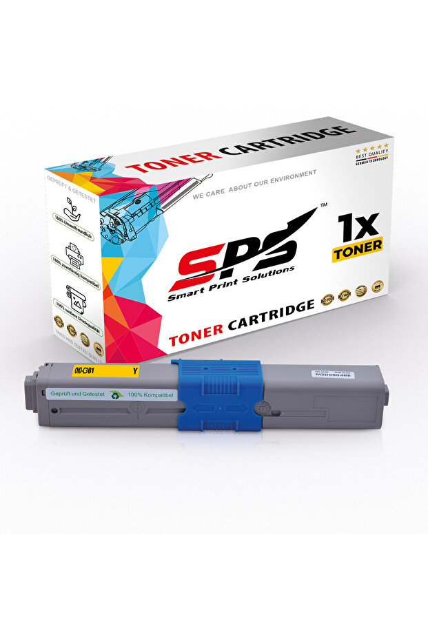 SPS Compatible Toner Cartridges for OKI | C301Y | 1x Yellow | Yield upto 1,500 Pages