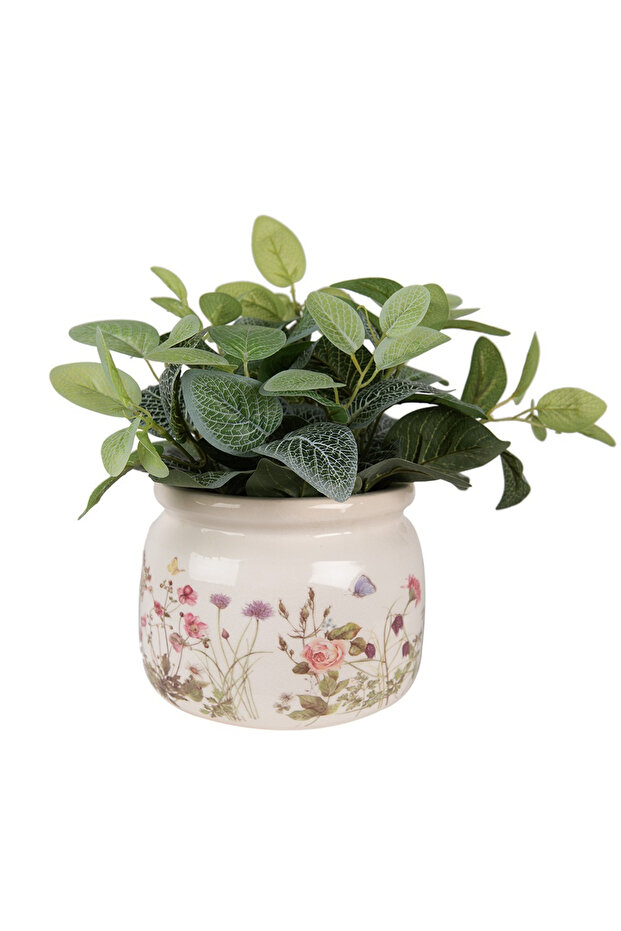 Multicolored ceramic flower pot 20x15 cm - 2