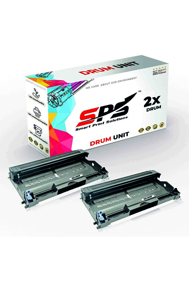 SPS Compatible Drum Cartridges for Brother | DR-2000 | 2x Black | Yield upto 12,000 Pages
