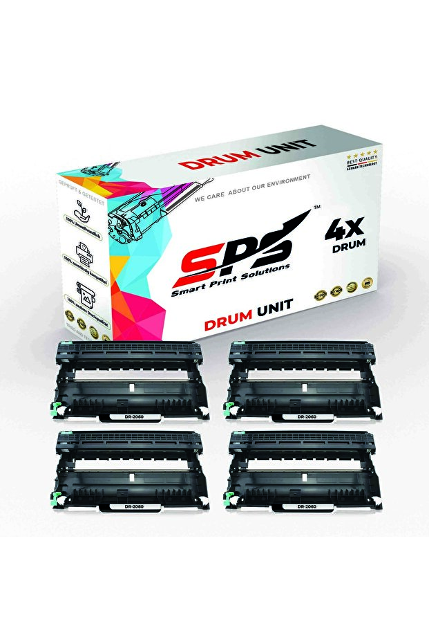 SPS Compatible Drum Cartridges for Brother | DR-2060 | 4x Black | Yield upto 12,000 Pages