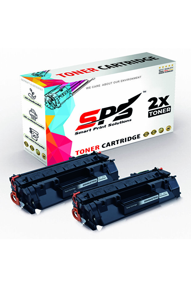 SPS Compatible Toner Cartridges for HP | Q7553A 53A | 2x Black | 3,000 Pages