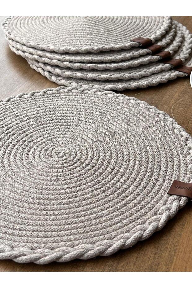 Hasır Amerikan Servis Bej 6 Parça - 2