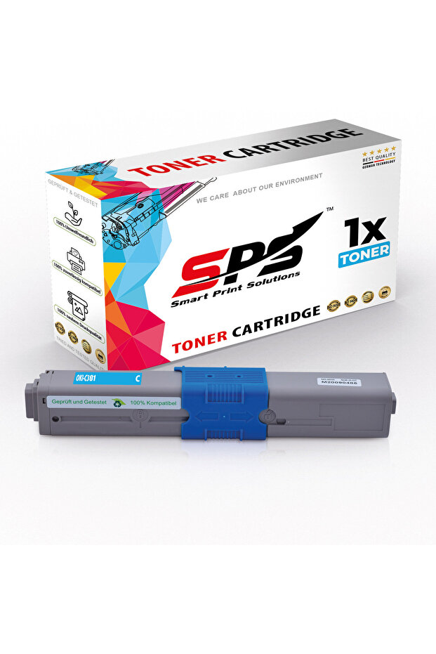 SPS Compatible Toner Cartridges for OKI | C301C | 1x Cyan | Yield upto 1,500 Pages