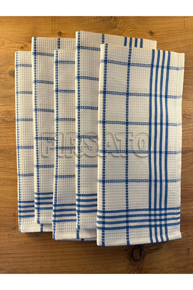 Striped Honeycomb Textured Kitchen Towel | Nutrition Cover | Drying Cloth – 50X70Cm (Pack of 5)