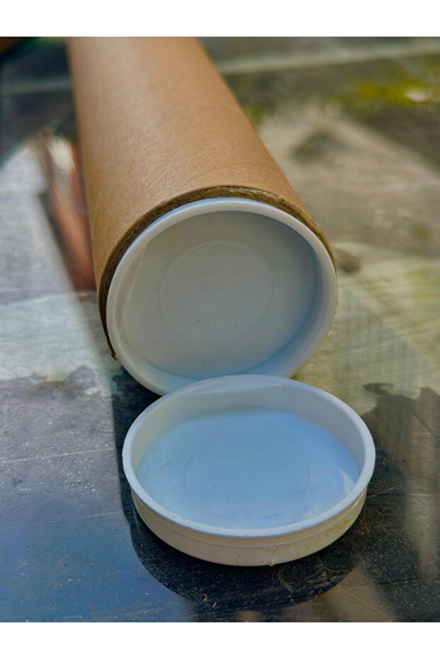 Postüp Kapaklı Silindir Kutu Karton Rulo Gönderi Poster Afiş Harita Tüpü 10 Adet 5 Cm X 102 Cm - 3