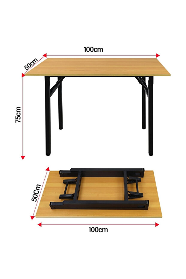 Foldable Desk Computer Table Portable Study Desk Small Folding Table - 2