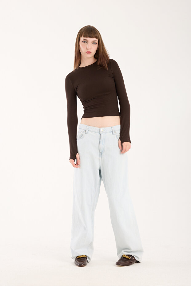 Finger-Inserted Long Sleeve Body - Long Sleeve Body with Cycling Neck Lycra