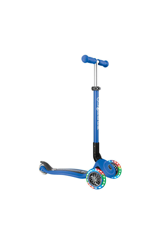 Primo Fantasy Foldable Kids Scooter with LED Lights – 3 Wheel Adjustable Kick Scooter – Racing B