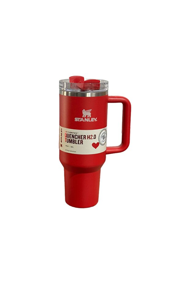 Quencher Pipetli Termos Bardak 1.18 Lt kırmızı - 1