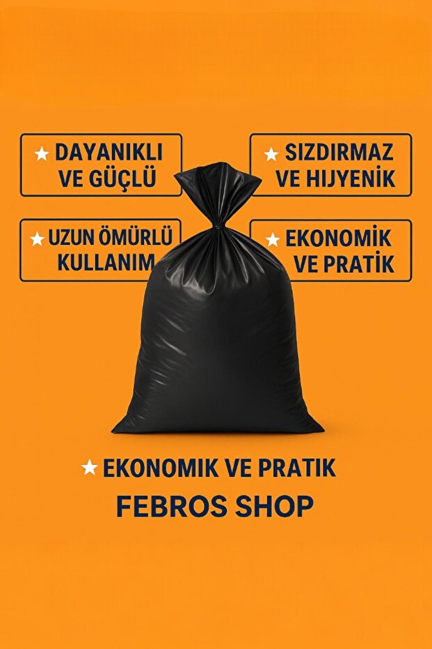 70 Lt ( 4 PAKET ) Avantaj Paket Endüstriyel Çöp Poşeti Battal Boy Çöp Poşeti Çöp Torbası 40 Adet - 2