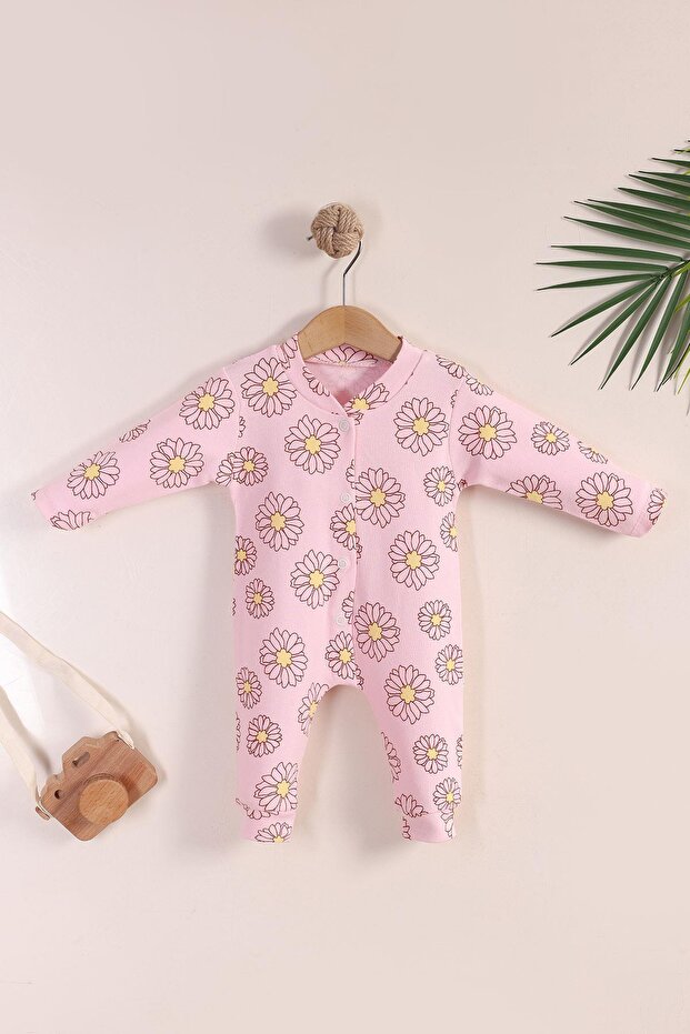 Pink Floral Baby Girl Jumpsuit