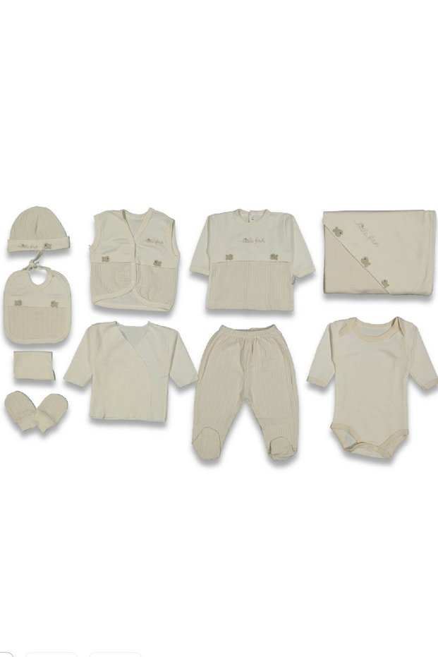 Fish Patterned Baby Boy Newborn 10 Piece Hospital Release Bodysuit Set