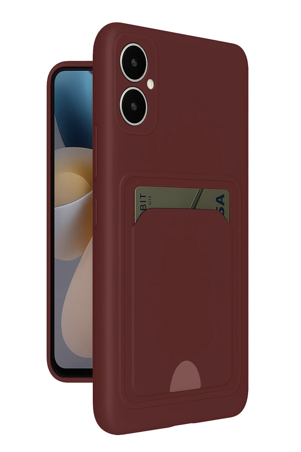 Zengezur Samsung Galaxy A05 Silicone with Kelvin Business Card - Burgundy