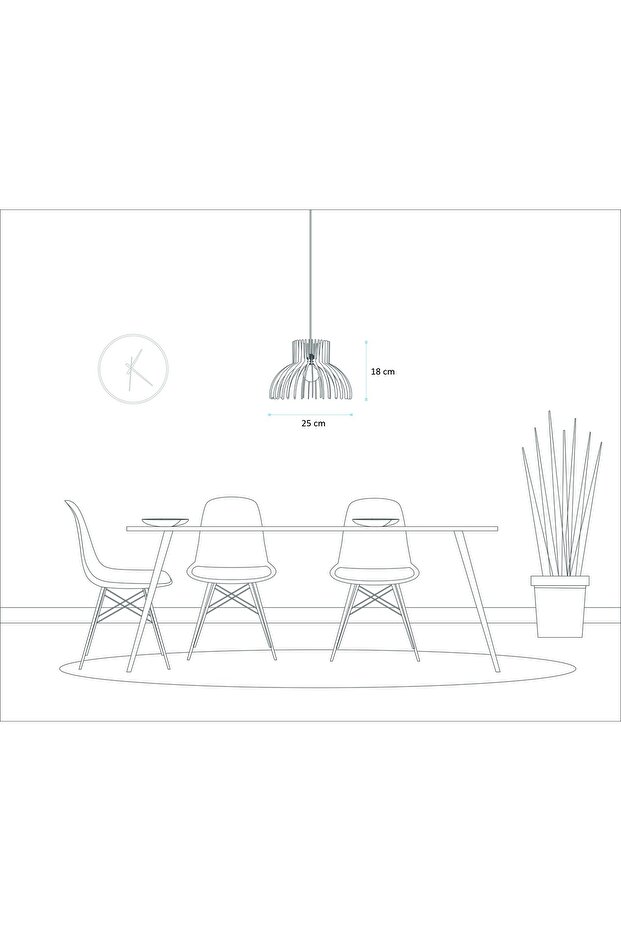 Ahşap Rustik Minimal Avize Salon Avize Rustik Avize - 7