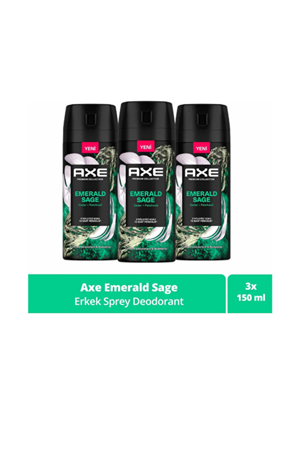 Premium Collection Erkek Sprey Deodorant Emerald Sage 150 ml X3 - 1
