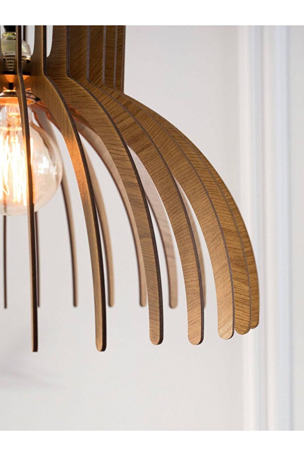 Ahşap Rustik Minimal Avize Salon Avize Rustik Avize - 2