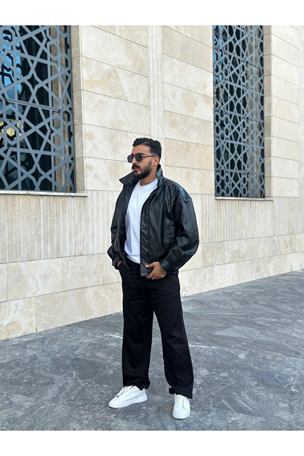 Oversize Deri Ceket - 1