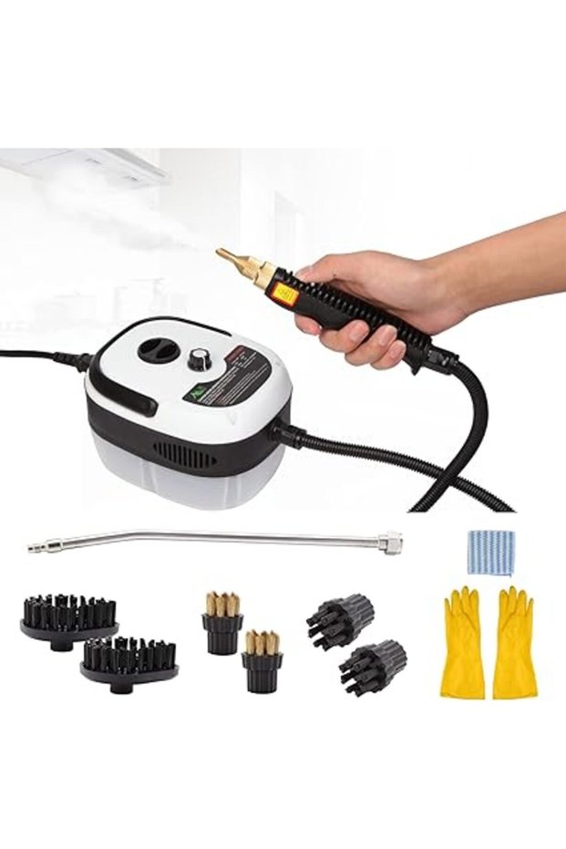 Steam Cleaners for Home Use, 2500W High Pressure Steam Cleaner with 6 Brush Heads, Towel, Sponge Han