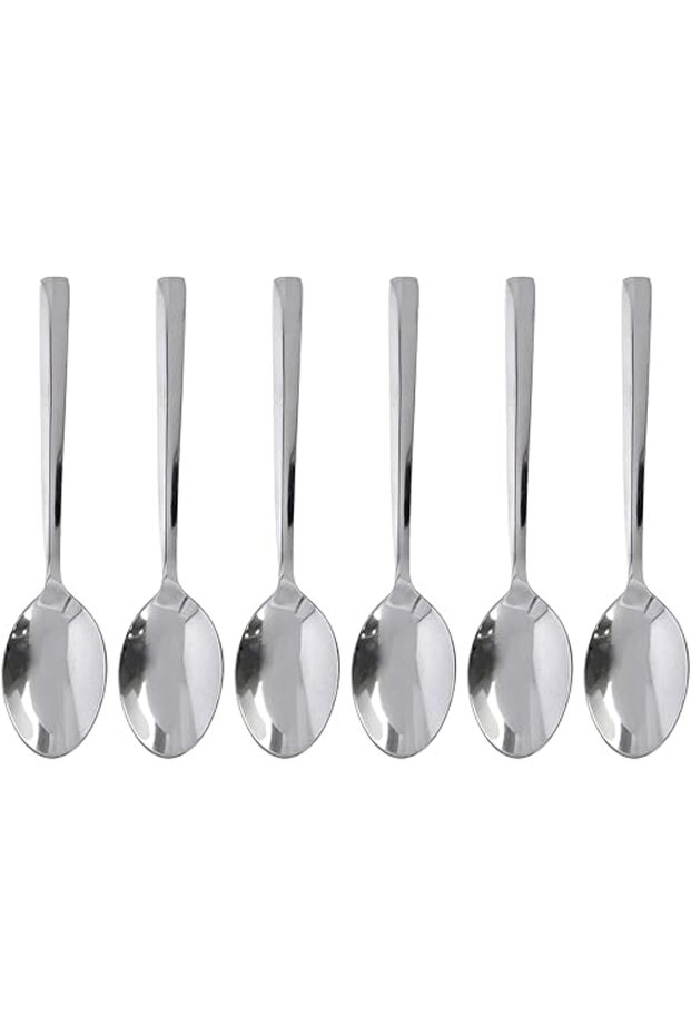 Royalford RF10068 6Pc Ss Table Spoon - Mirror Polished| Ergonomic Handle | Stainless Steel Material