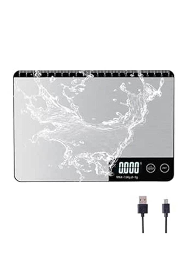 Azonee 33 Lb Kitchen Scale with Measuring Length, Digital Kitchen Scale for Food Ounces and Grams Co