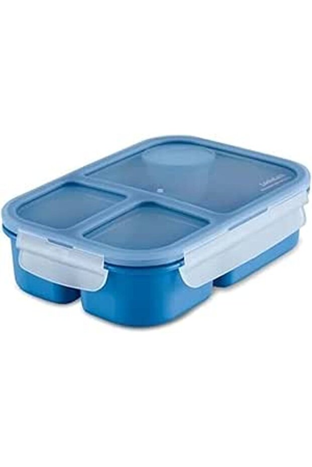 LocknLock To Go Lunchbox 980ml Blue - Leak-Proof, Compact, Microwave Safe