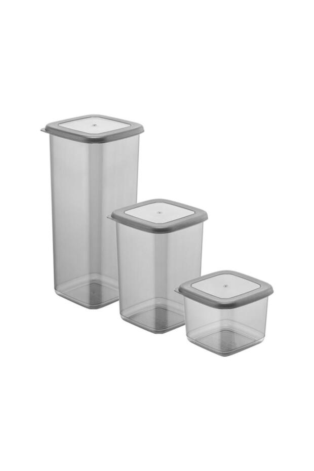 Sy-2734 Fresca Square Food Storage Container Hard Lid Set of 3 - 1