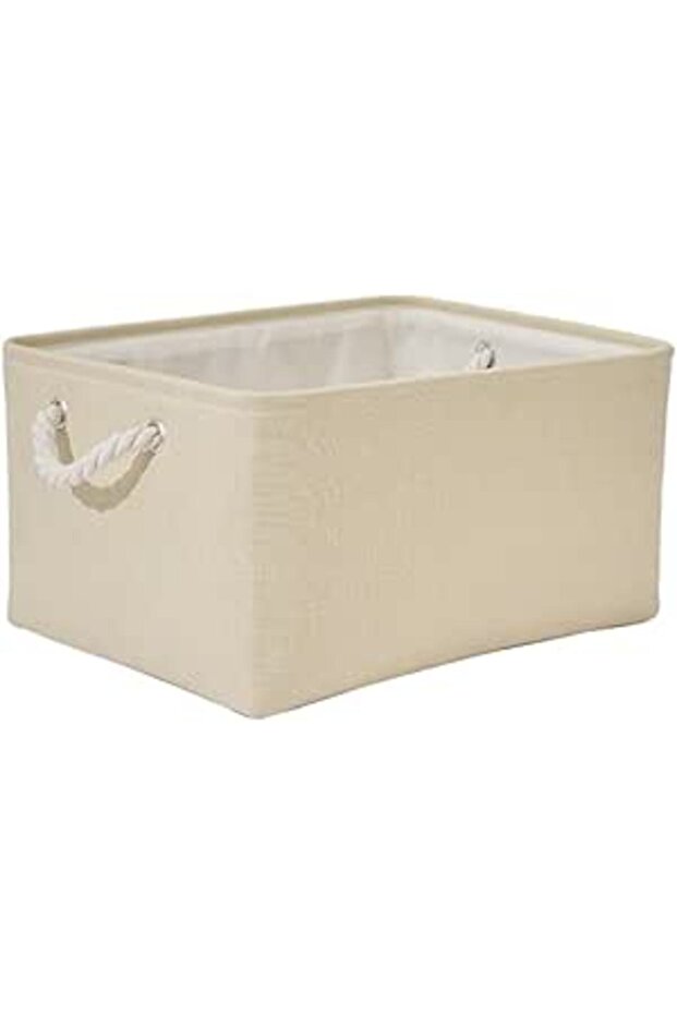 ECVV Collapsible Rectangular Storage Basket with Handles, Storage Bins Organizer Basket Used for Org - 1